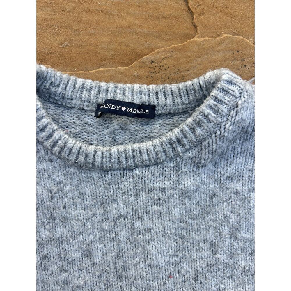 Brandy Melville Wool Blend Grey Knit Pullover Sweater - Picture 2 of 5